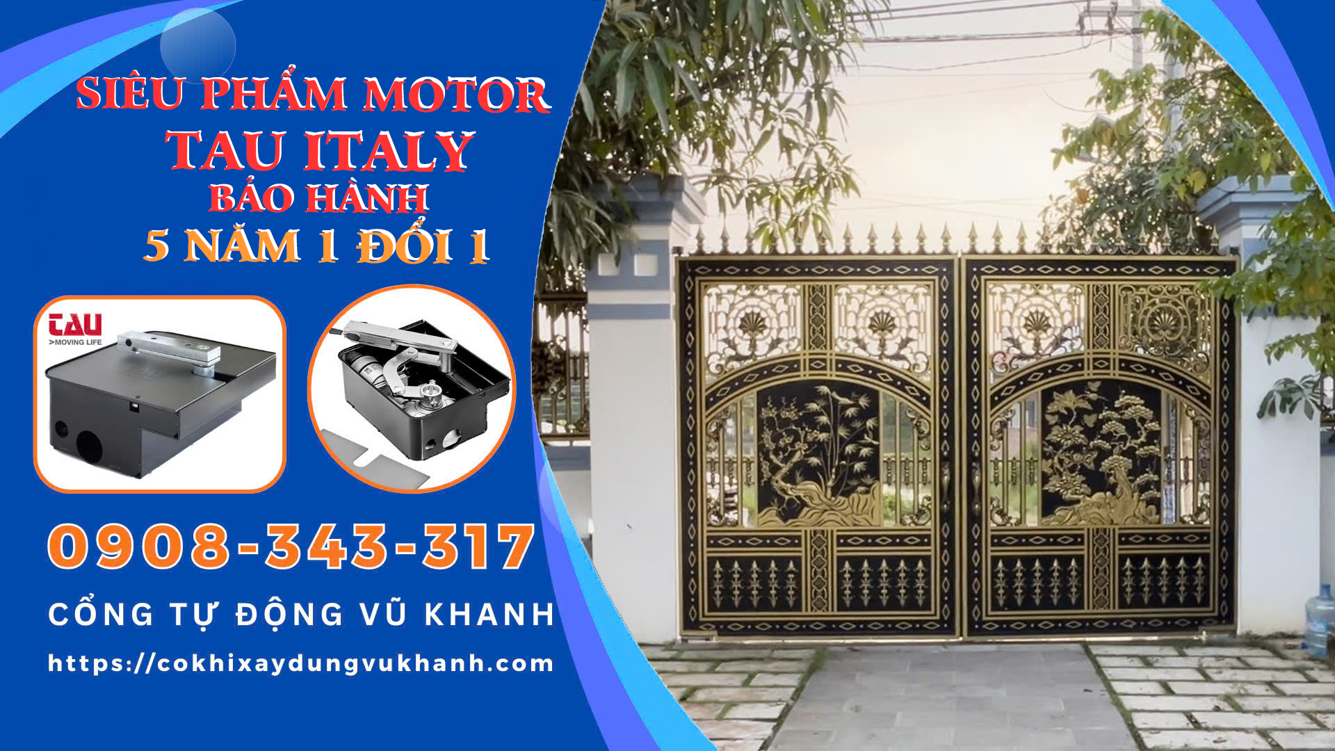 Motor Cổng Tự Động TAU Italy - Giải Pháp Tối Ưu Cho Cổng Nhôm