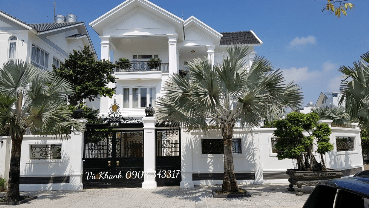 Cổng Tự Động Vũ Khanh - Lắp Cổng Sắt Hai Cánh Biệt Thự Long Cung Vũng Tàu cong-trinh-da-thi-cong - 1