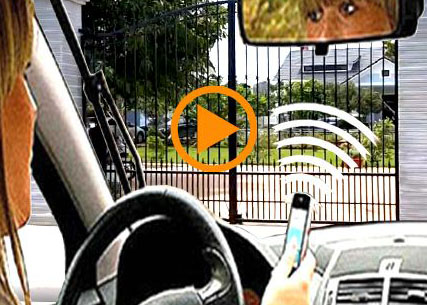 Cửa cổng mở tự động - bản lề mở tự động