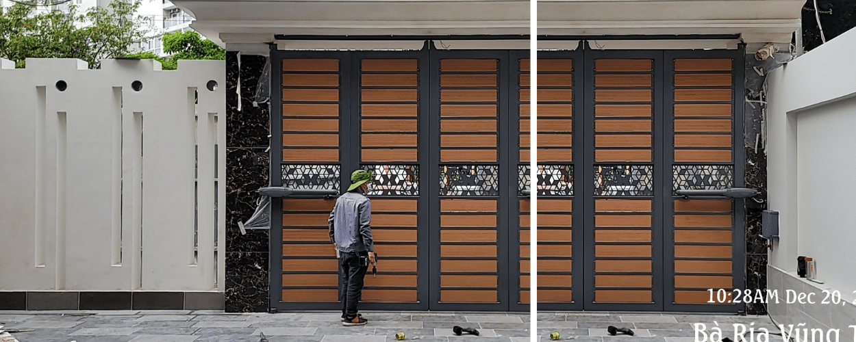 Cổng Lùa Đẹp Mở Tự Động Cửa Cổng Hiện Đại-1