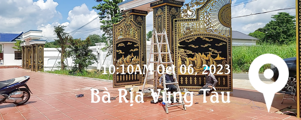 Cửa Cổng Nhôm Đúc Hai Cánh Cao Cấp Cửa Cổng Nhôm Đúc-1