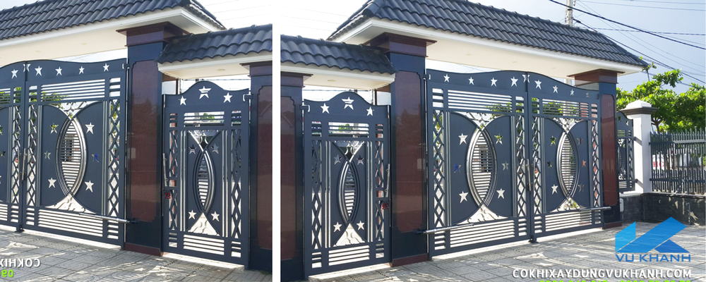 Cửa cổng sắt cắt CNC nghệ thuật đẹp Cửa cổng cắt CNC-1