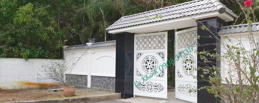 Cửa cổng Sắt Kẽm Cắt CNC Cửa Cổng Hiện Đại-1