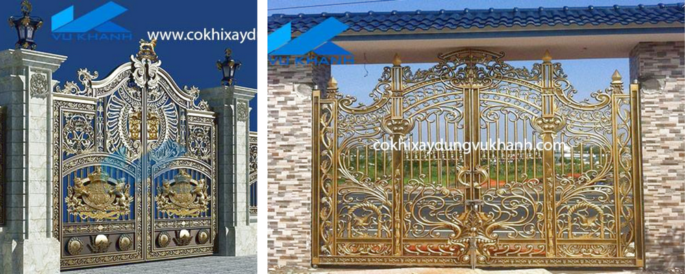 Cửa Sắt Nhôm Đúc Hoa Văn Cao Cấp Cửa Cổng Hiện Đại-1