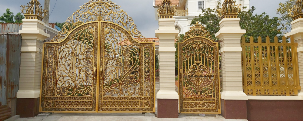 Cửa Đúc Nhôm Cao cấp cho biệt thự Cửa Cổng Nhôm Đúc-1