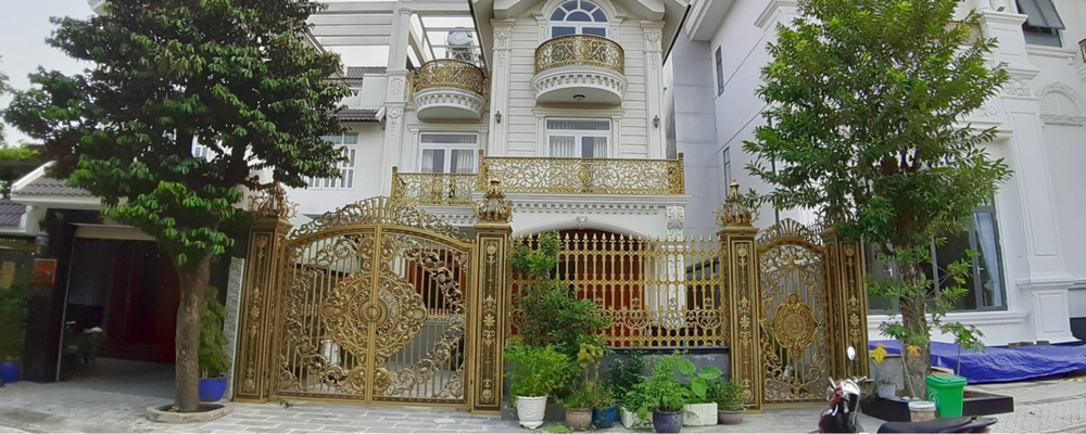Cửa Nhôm Đúc Cao Cấp Dành Cho Biệt Thự Cửa Cổng Nhôm Đúc-1