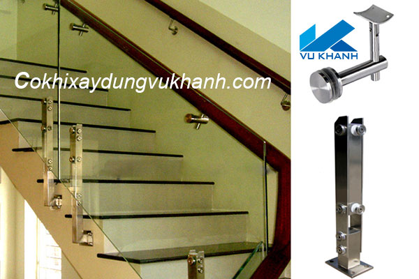 Lan Can Cầu Thang Kính Trụ Nhôm Vũ Khanh 62594 Lan Can Kính-1