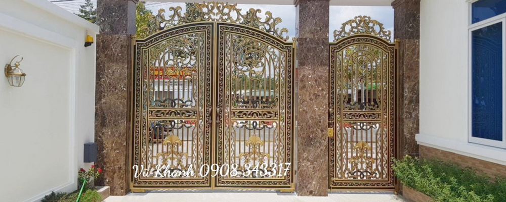 Mẫu Cửa Đẹp Bằng Thép Hoa Văn Chống Rỉ Cửa Cổng Hiện Đại-1