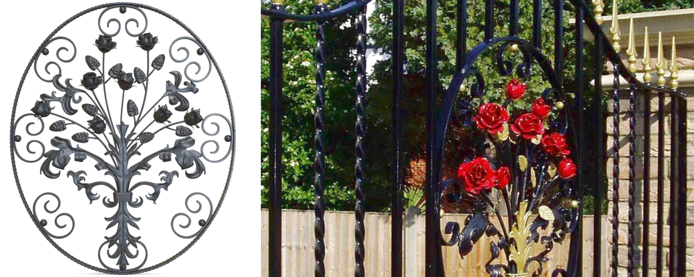 Sắt uốn hoa văn đặc biệt SP-53896 Hoa Lá Thép Đúc Mỹ Thuật-1