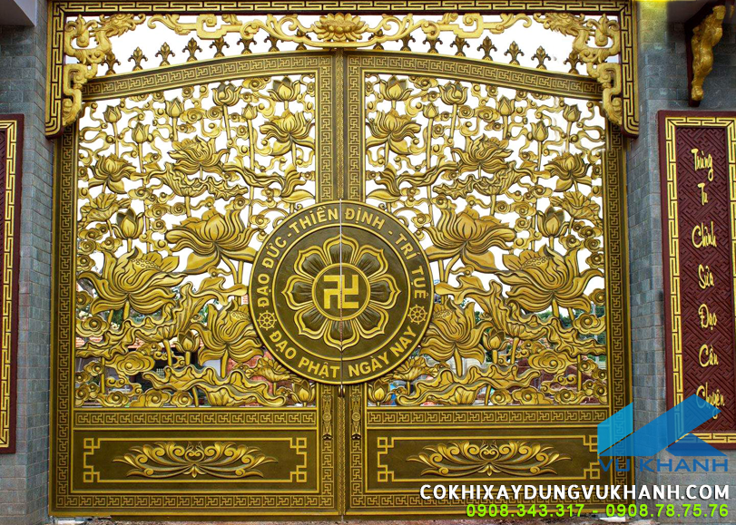 Cửa Cổng Hai Cánh Nhôm Đúc Vũng Tàu