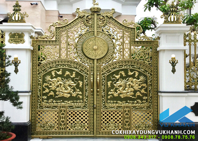 Cửa Cổng Nhôm Đúc Đóng mở tự động
