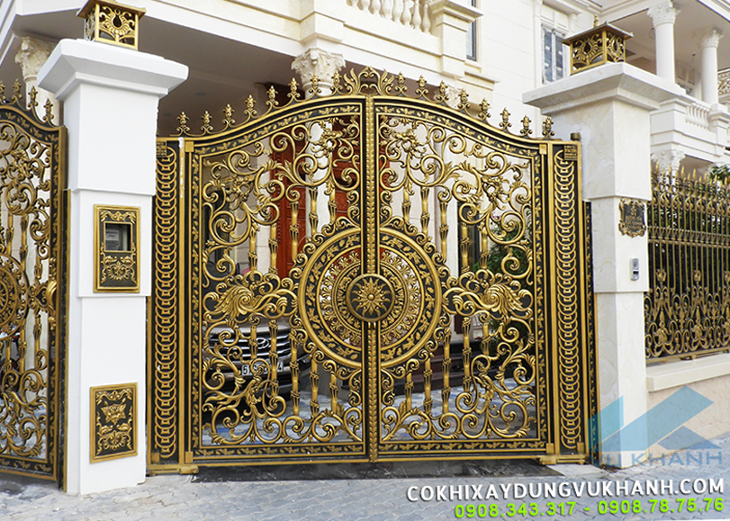 Cửa Cổng Nhôm Đúc Hiện Đại