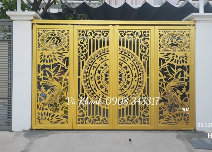 Mẫu cửa cổng hoa văn cắt CNC
