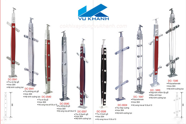 Trụ Lan Can Kính Tay Vịn Cầu Thang 97494