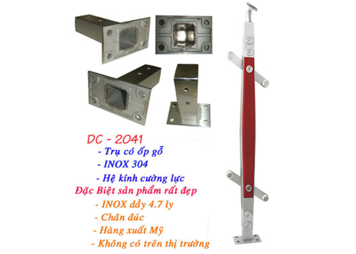 Trụ Lan Can Kính Tay Vịn Cầu Thang Vũ Khanh 63233