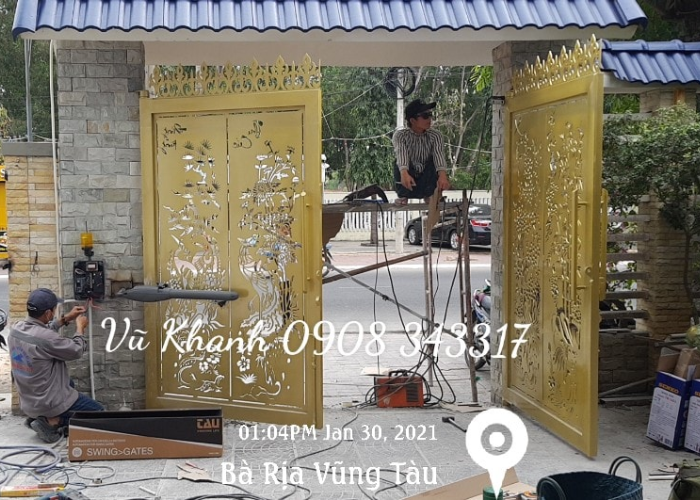 Cổng 2 cánh cnc tự động cánh tay đòn-2