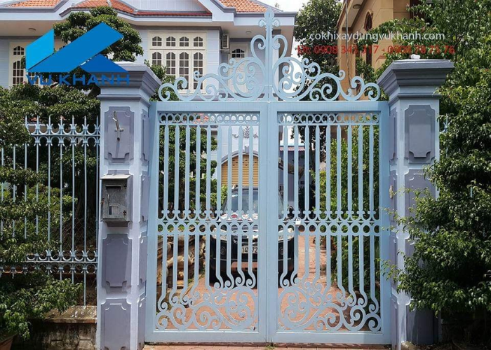 Cổng Nhà Phố Mạ Kẽm-1