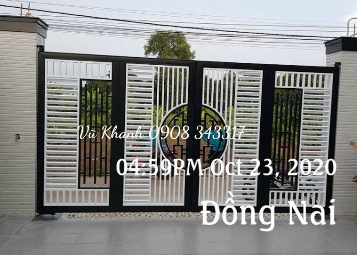 Cửa Cổng Đẹp Bằng Sắt 4 Cánh-2