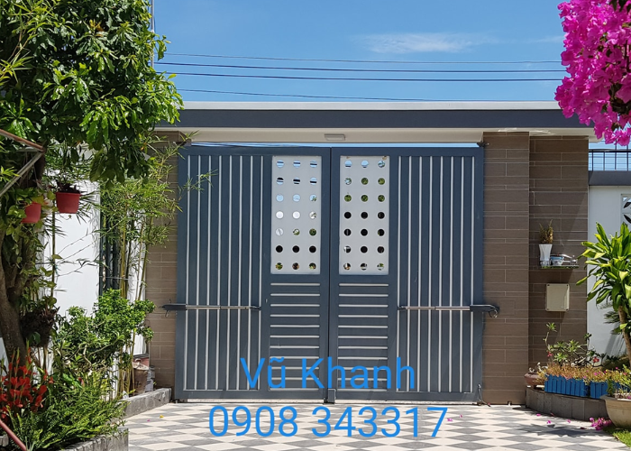 Cửa cổng sắt tự động mạ kẽm-2