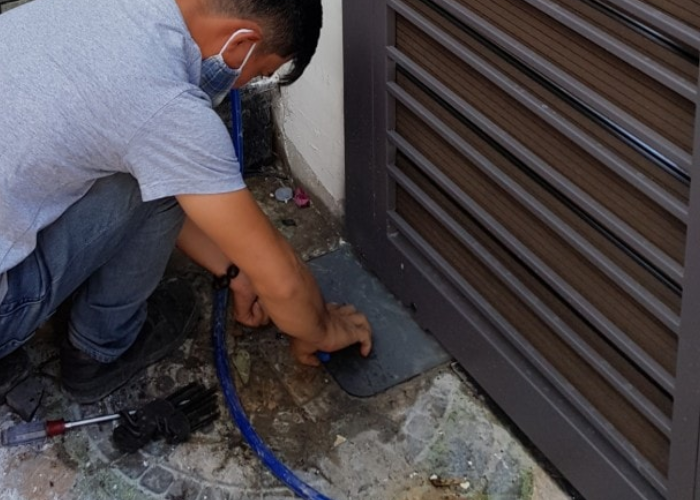 Cửa Sắt Đẹp 4 Cánh Tự Động-3