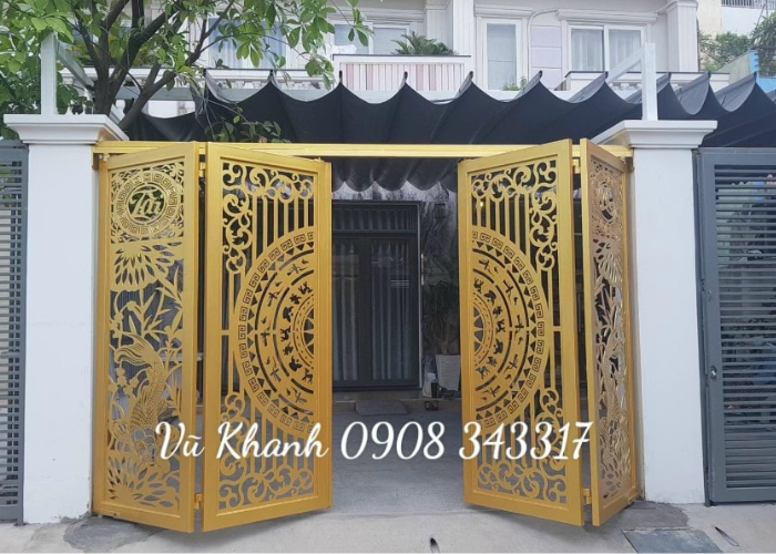 Mẫu cửa cổng hoa văn cắt CNC-1