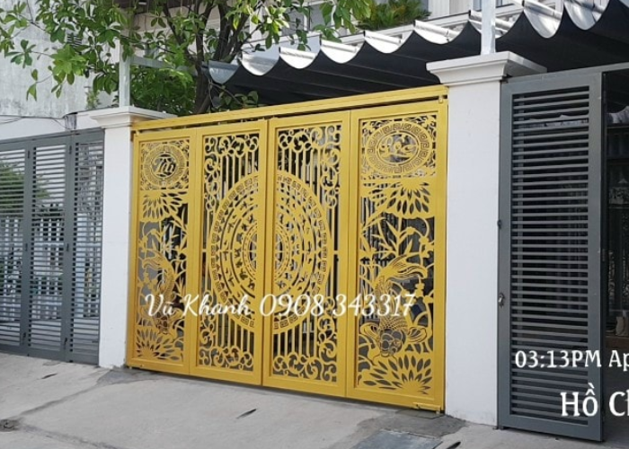 Mẫu cửa cổng hoa văn cắt CNC-2