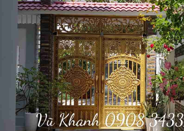 Mẫu Cửa Đẹp Bằng Thép Hoa Văn Chống Rỉ-1