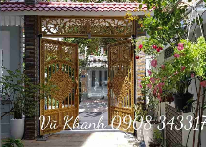 Mẫu Cửa Đẹp Bằng Thép Hoa Văn Chống Rỉ-2