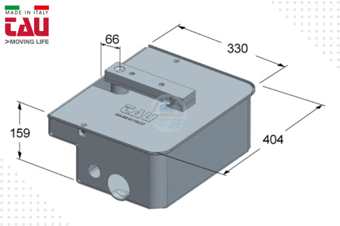 Motor mở cửa cổng tự động âm sàn TAU R40 Italy-3