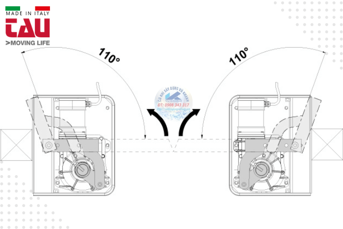 Motor mở cửa cổng tự động âm sàn TAU R40 Italy-4