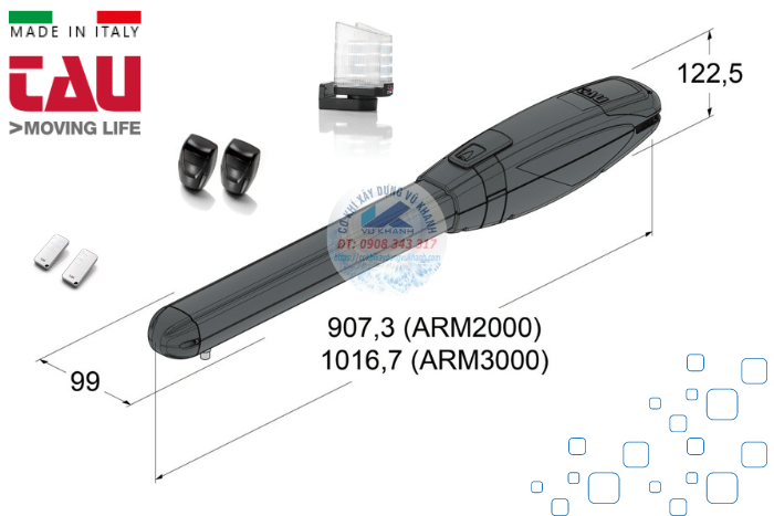 Motor mở cửa cổng tự động tay đòn Italy-3
