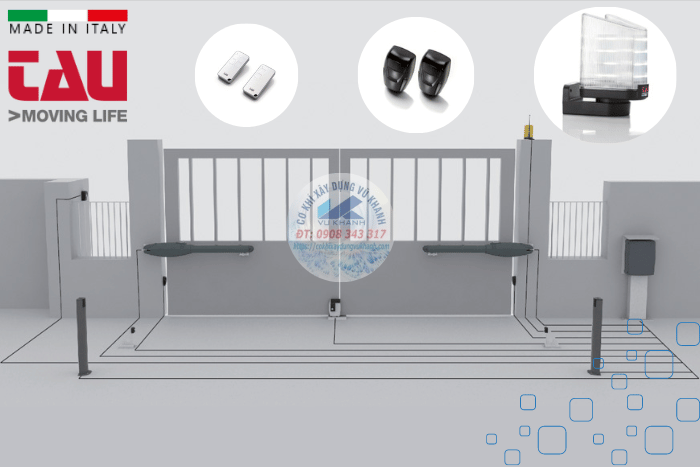 Motor mở cửa cổng tự động tay đòn Italy-4