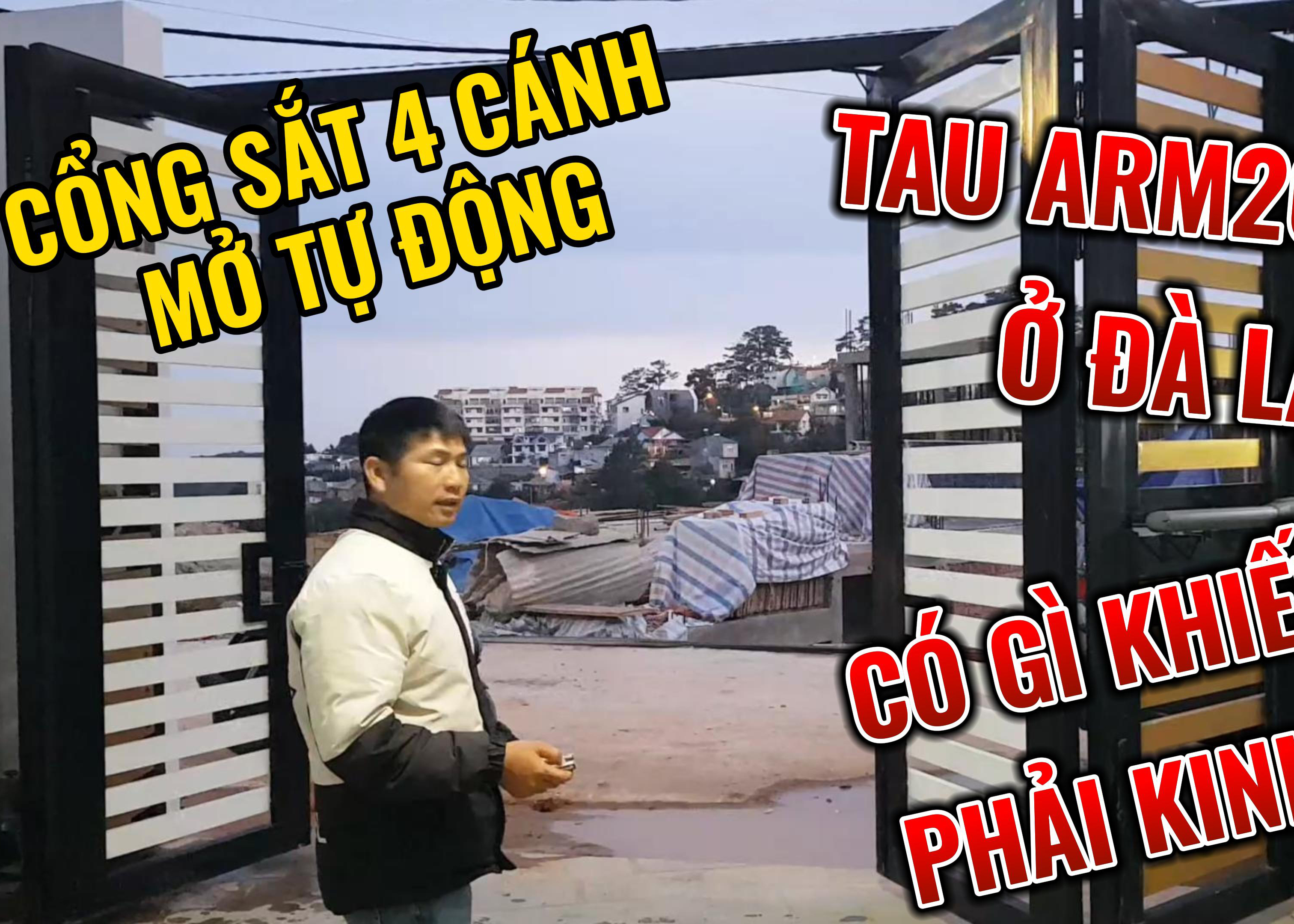 Cổng sắt 4 cánh mở tự động thương hiệu TAU ARM 2000 BI