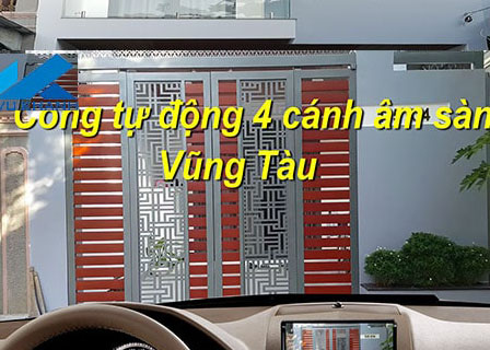 Cổng tự động 4 cánh âm sàn Vũng Tàu