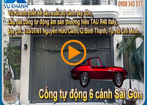 Cổng tự động 6 cánh Sài Gòn