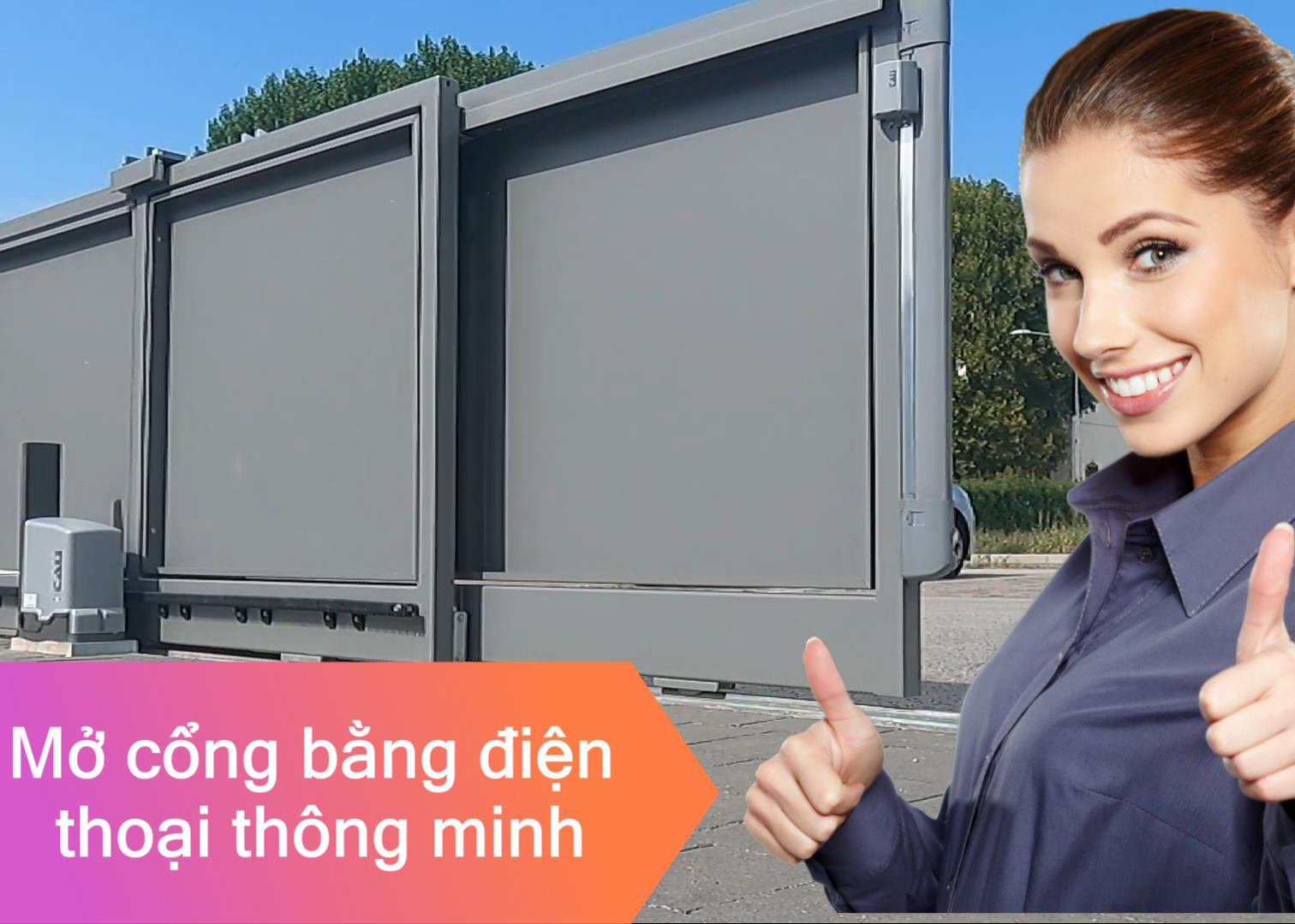 Cổng tự động, cửa tự động điều khiển bằng điện thoại thông minh