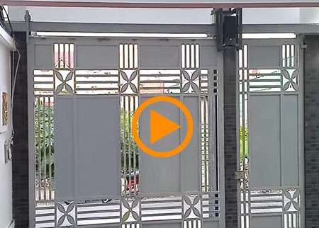 Cửa Cổng Lùa Treo Gắn Motor Tự Động