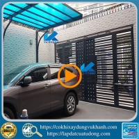 Cổng mở bốn cánh mở gấp tự động