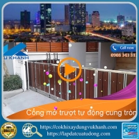 Cổng mở trượt tự động cung tròn
