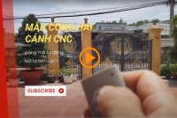 Mẫu cổng hai cánh cnc, đóng mở tự động, mô tơ âm sàn Ý